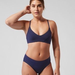 NWT Athleta Navy Triangle Bikini Top A-C